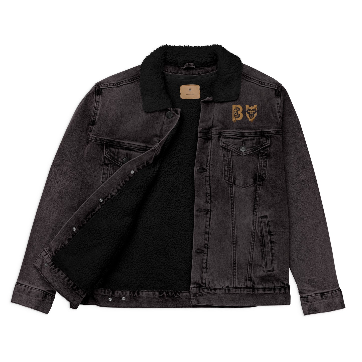 Bad Vibrations denim sherpa jacket